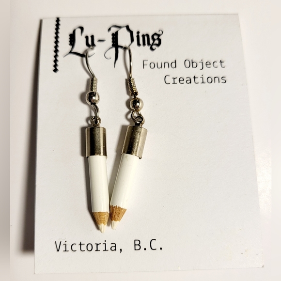 Pencil Crayon Earrings - Picture 2 of 4